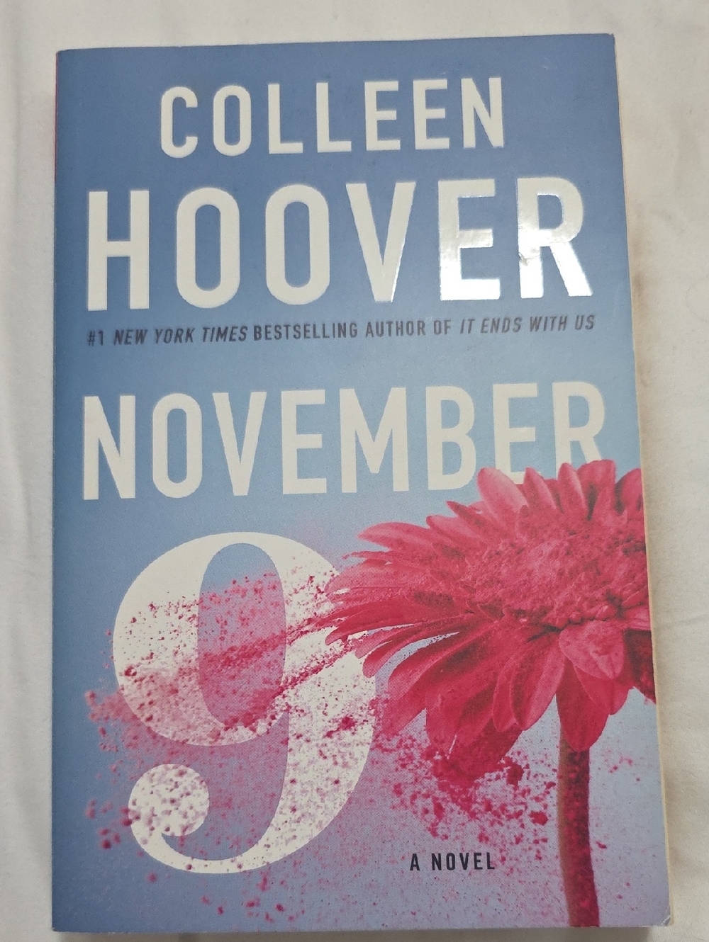 Colleen Hoover November 9 Paperback - Blue & Pink Cover
